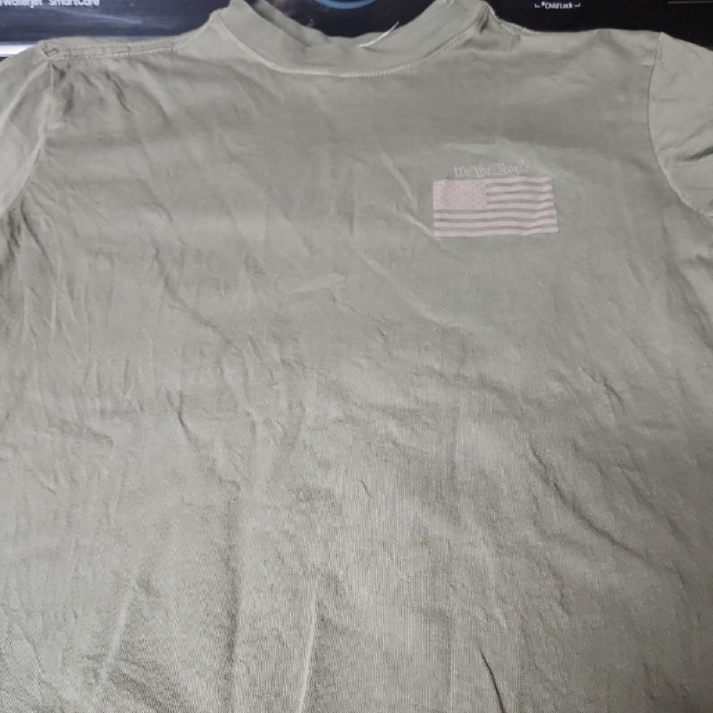 Boys Olive Flag Graphic T-Shirt